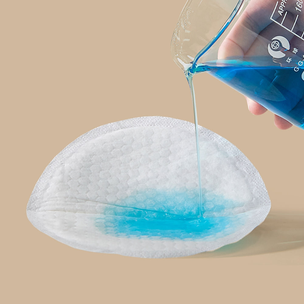 ultra thin nursing pads showing absorbency