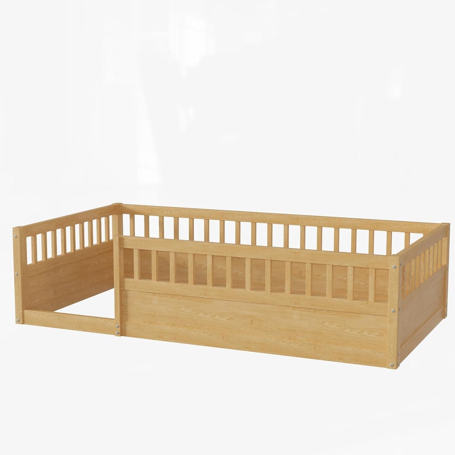 twin montessori floor bed side view