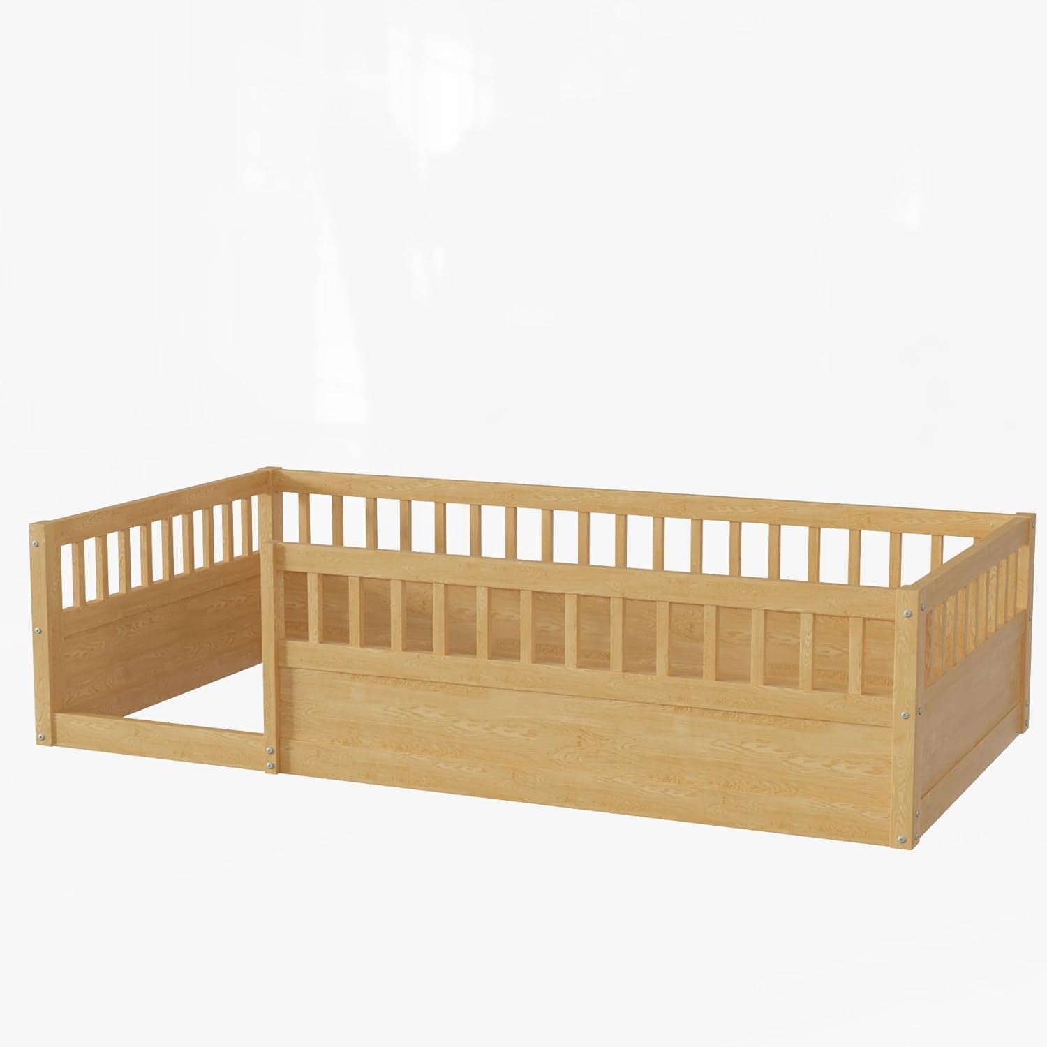 twin montessori floor bed side view