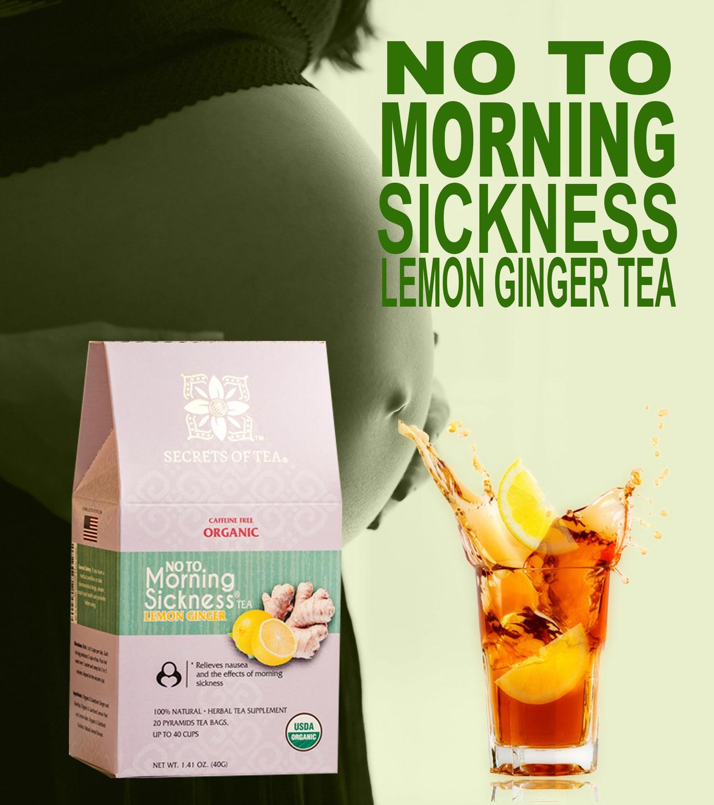 Lemon Ginger Herbal Tea Blend: 40 Cups