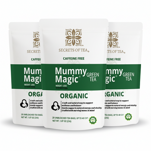 Organic Slimming Herbal Tea - Caffeine-Free with Moringa, 40 Servings