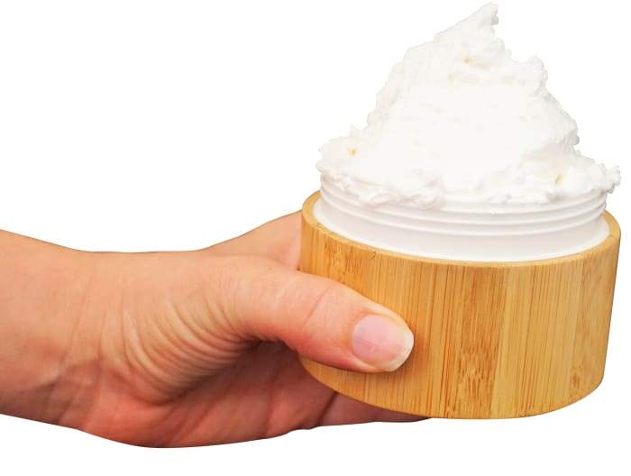body butter energy opened in hand