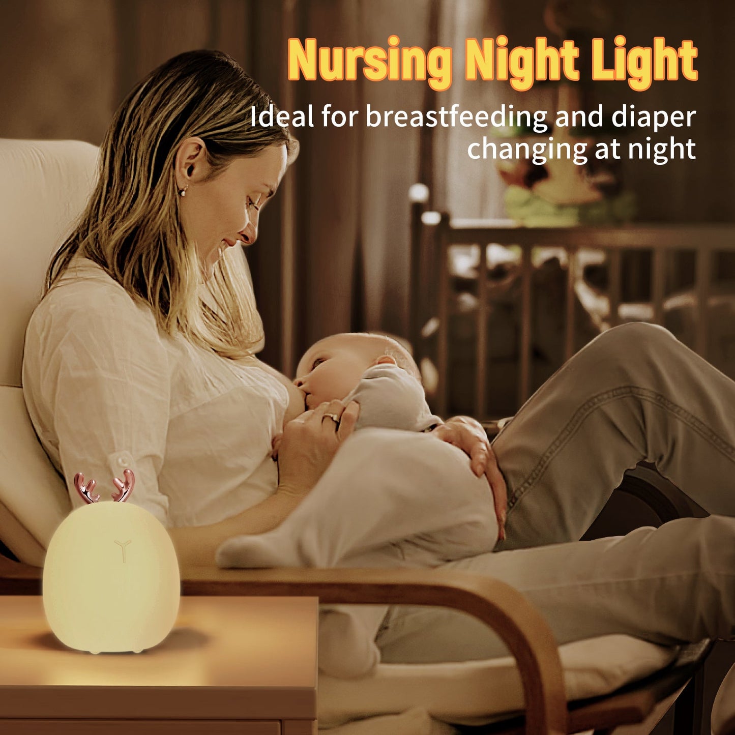 baby feeding silicon light mom nursing baby at night