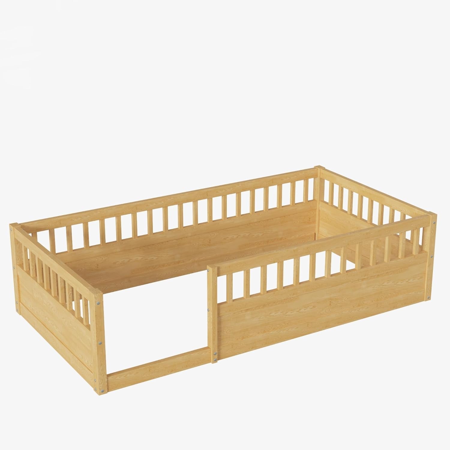 twin montessori floor bed front view